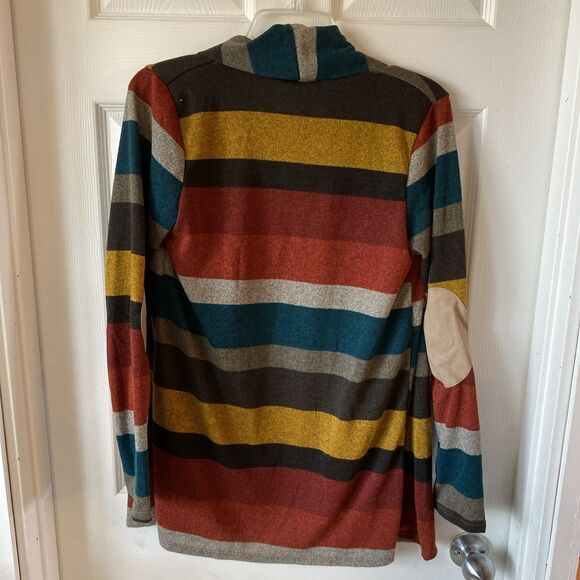 Jardin By Macris Women’s Medium Cardigan Open Front Striped NWT - Picture 7 of 11